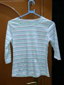 Striped 3/4 Sleeve Top