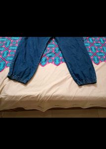 Cute Denim Pants and Two Black Leggings