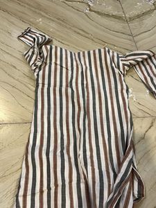 Striped Off-Shoulder Dress