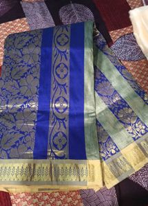 Elegant Blue Banarasi Saree