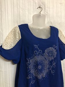 Blue Short Sleeve Top