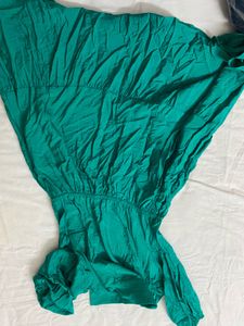 mini green and blue dress
