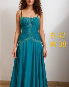 Elegant Teal Evening Gown