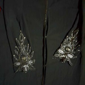 Embroidered Black Abaya