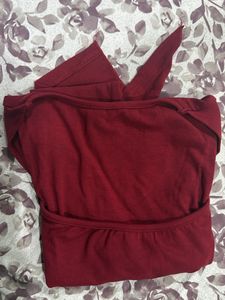Burgundy Long Sleeve Top