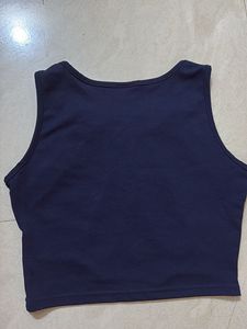 Stylish Blue &amp; Red Crop Top