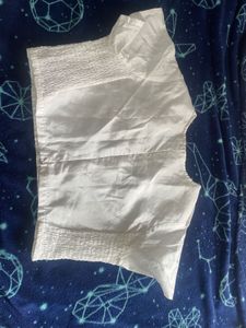 White Blouse with Zipper And Elastic Model Slip On