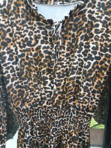 Tiger Print Midi Dress