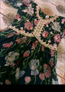 Heavy Nack Work anarkali kruta Set💞