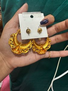 Hoop &amp; 1Gram Gold Earrings Set Of 6