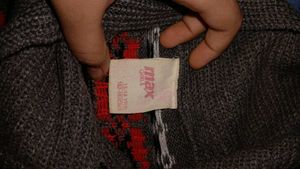 Gray Fair Isle Knit Dress