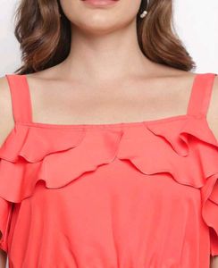 Cute Coral Two-Piece Set