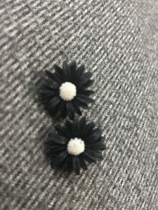 Black Sunflower Earring
