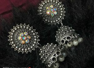 Jhumka Earrings 2 Pairs