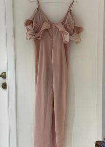 Elegant Pink Ruffle Jumpsuit