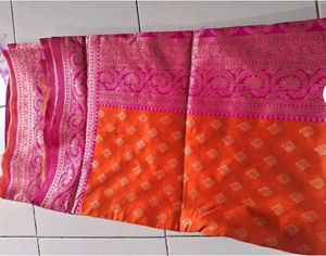 Orange BANARASI SILK Saree❤