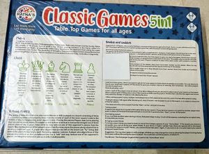 Classic Games 5 In 1 Chess,Ludo, Snake And Ladder