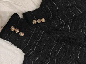 Black Winter Jacket With silver work