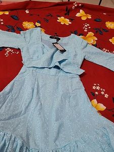 Sky Blue cute frocks