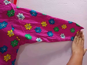 Pink Printed Kurta