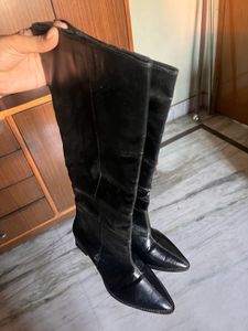 Black Knee-High Length Boots