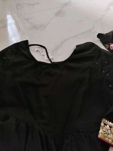 Elegant Black Embroidered Dress