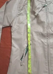 Stylish Pink Faux Leather Jacket