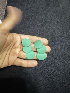 Green Statement Drop Earrings