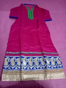 Pink Colour Disaynar Kurti With Chudidar