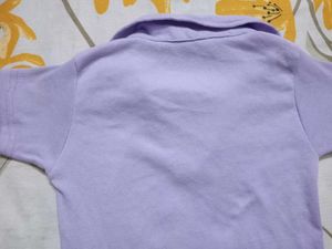 Lavender Collar Top