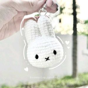 Crochet miffy bag charm
