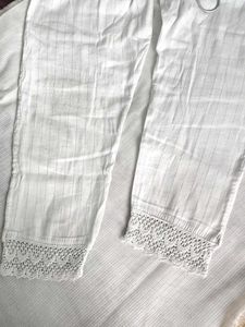 White Cotton Lounge Pants 🧡