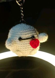 Crochet Baymax Keychain