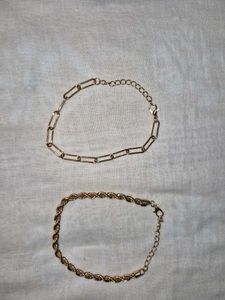 Gold Plated Chain Bracelet Set