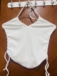 White Halter Top
