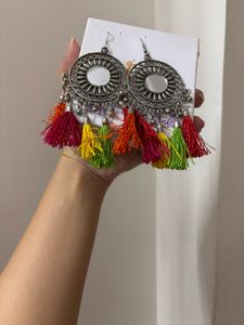 Colorful Mirror Jhumkass