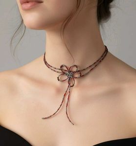 Floral Beaded Choker Necklace