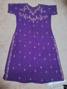 40 Or L Purple Kurti Set