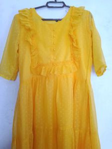 Yellow Ruffled Dress
