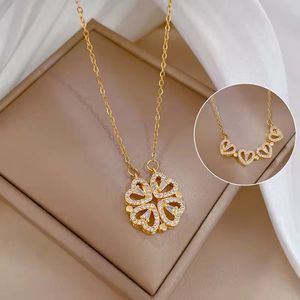 Flower Magnetic Necklace Anti-tarnish