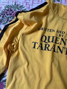 Yellow Printed Crop Top