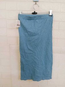 Blue Zebra Print Skirt