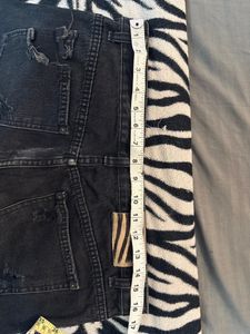 DENIM Ripped Shorts, Classy, Mini, Grey black Hot