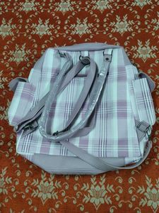 2 in 1 Stylish Plaid Backpack