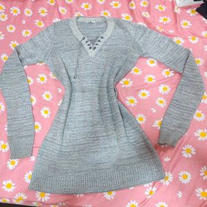 Gray Knit Dress