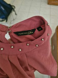 Mauve Ruffle Sleeveless Top