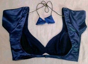 Deep Neck Non Padded 1 Hook Backless Blouse