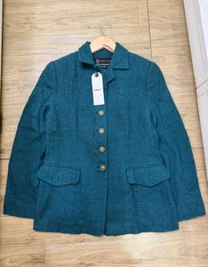 Teal Tweed Blazer -