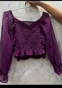Purple Ruffle Top