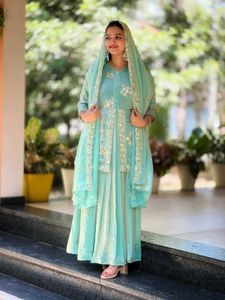 Partywear Gown With Shawl